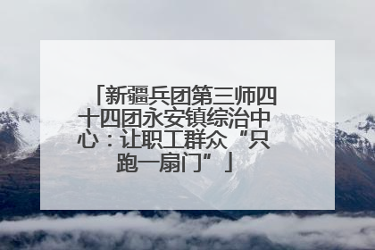 新疆兵团第三师四十四团永安镇综治中心：让职工群众“只跑一扇门”