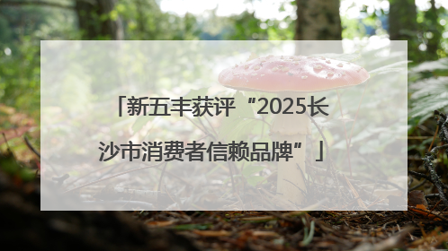 新五丰获评“2025长沙市消费者信赖品牌”