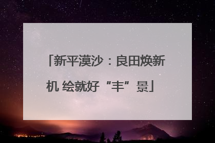 新平漠沙：良田焕新机 绘就好“丰”景