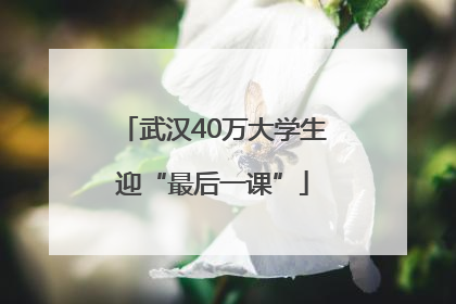 武汉40万大学生迎“最后一课”