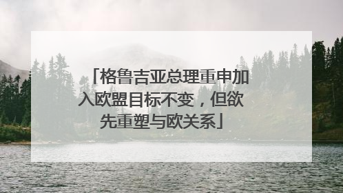 格鲁吉亚总理重申加入欧盟目标不变，但欲先重塑与欧关系