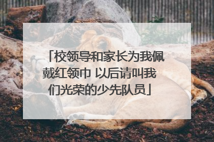 校领导和家长为我佩戴红领巾 以后请叫我们光荣的少先队员