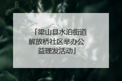 梁山县水泊街道解放桥社区举办公益理发活动