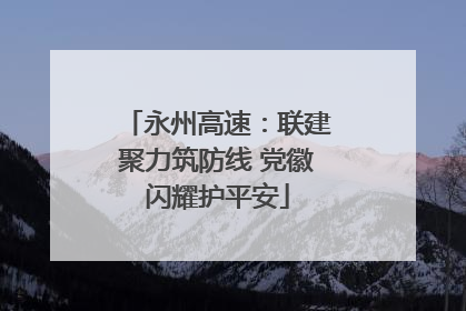 永州高速：联建聚力筑防线 党徽闪耀护平安