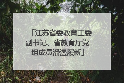 江苏省委教育工委副书记、省教育厅党组成员潘漫履新