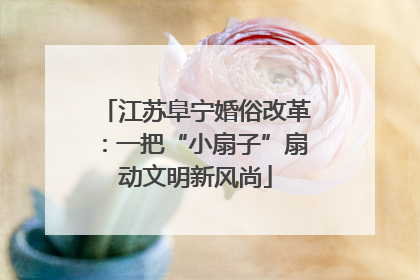 江苏阜宁婚俗改革：一把“小扇子”扇动文明新风尚