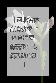 河北省体育消费季“体育消夏·嗨玩季”专项活动启动