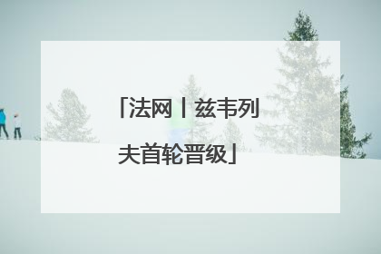 法网丨兹韦列夫首轮晋级