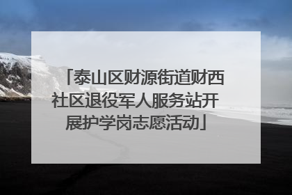 泰山区财源街道财西社区退役军人服务站开展护学岗志愿活动