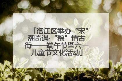 洛江区举办“宋”潮奇遇·“粽”情古街——端午节暨六一儿童节文化活动