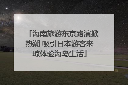 海南旅游东京路演掀热潮 吸引日本游客来琼体验海岛生活