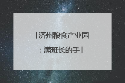 济州粮食产业园：满班长的手