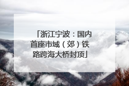 浙江宁波：国内首座市域（郊）铁路跨海大桥封顶