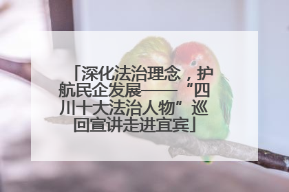 深化法治理念，护航民企发展——“四川十大法治人物”巡回宣讲走进宜宾