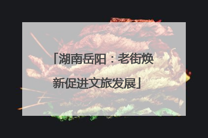湖南岳阳：老街焕新促进文旅发展