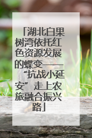 湖北白果树湾依托红色资源发展的蝶变——“抗战小延安”走上农旅融合振兴路
