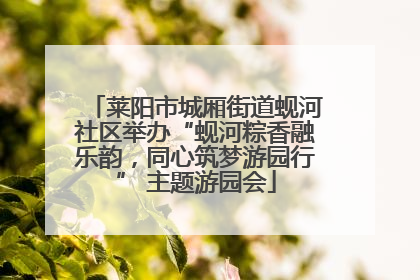 莱阳市城厢街道蚬河社区举办“蚬河粽香融乐韵，同心筑梦游园行” 主题游园会