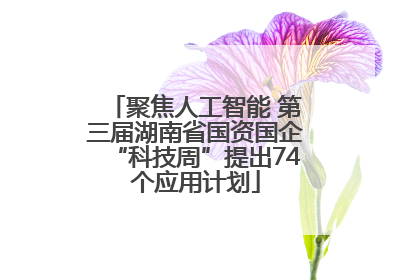 聚焦人工智能 第三届湖南省国资国企“科技周”提出74个应用计划