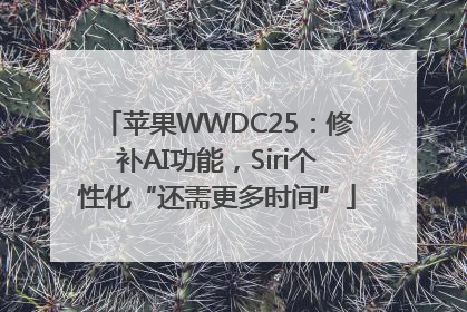 苹果WWDC25：修补AI功能，Siri个性化“还需更多时间”