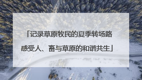 记录草原牧民的夏季转场路 感受人、畜与草原的和谐共生