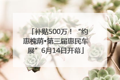 补贴500万！“约惠槐荫•第三届惠民车展”6月14日开幕