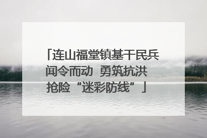 连山福堂镇基干民兵闻令而动  勇筑抗洪抢险“迷彩防线”