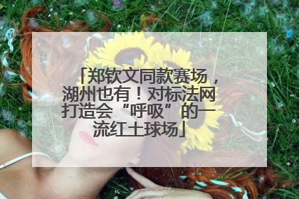 郑钦文同款赛场，湖州也有！对标法网打造会“呼吸”的一流红土球场