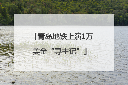 青岛地铁上演1万美金“寻主记”