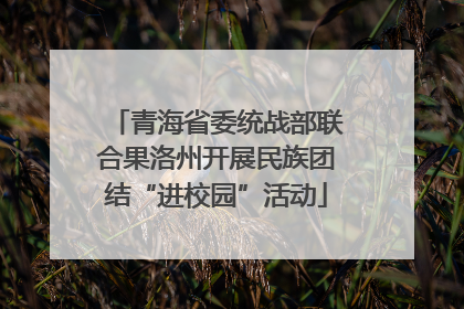 青海省委统战部联合果洛州开展民族团结“进校园”活动
