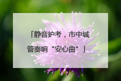 静音护考，市中城管奏响“安心曲”