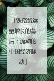 铁路货运量增长的背后：流动的中国经济脉动