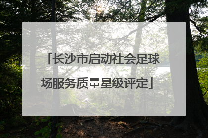 长沙市启动社会足球场服务质量星级评定