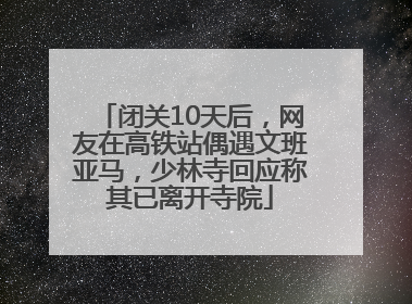 闭关10天后，网友在高铁站偶遇文班亚马，少林寺回应称其已离开寺院