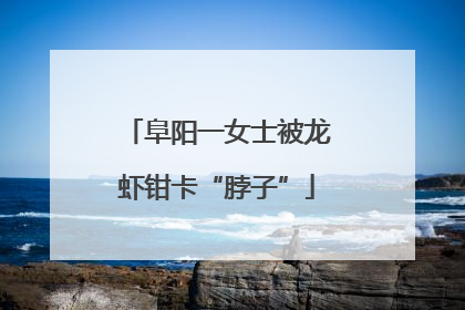 阜阳一女士被龙虾钳卡“脖子”