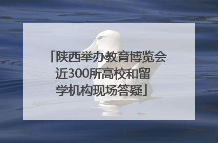陕西举办教育博览会 近300所高校和留学机构现场答疑