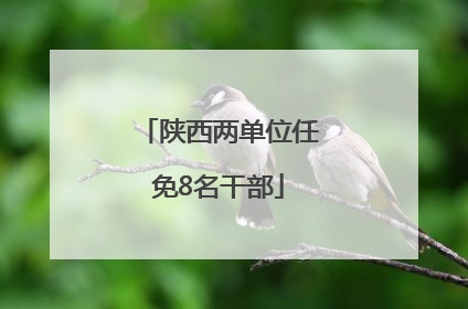 陕西两单位任免8名干部