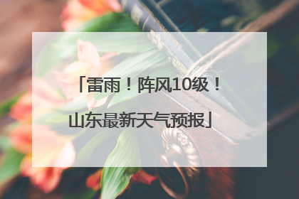 雷雨！阵风10级！山东最新天气预报