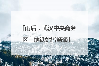 雨后，武汉中央商务区三地铁站皆畅通