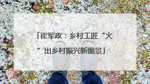 霍军政：乡村工匠“火”出乡村振兴新图景