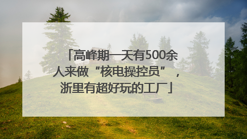 高峰期一天有500余人来做“核电操控员”，浙里有超好玩的工厂