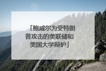 鲍威尔为受特朗普攻击的美联储和美国大学辩护