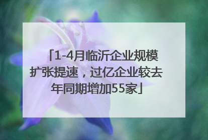 1-4月临沂企业规模扩张提速，过亿企业较去年同期增加55家