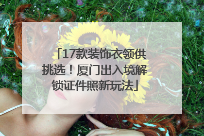 17款装饰衣领供挑选！厦门出入境解锁证件照新玩法