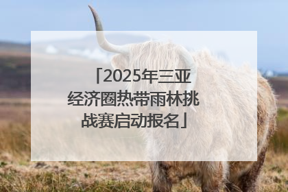 2025年三亚经济圈热带雨林挑战赛启动报名