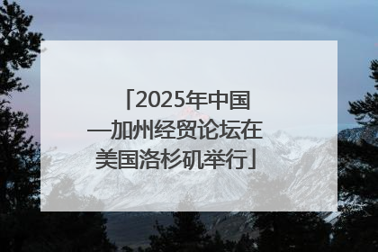 2025年中国—加州经贸论坛在美国洛杉矶举行