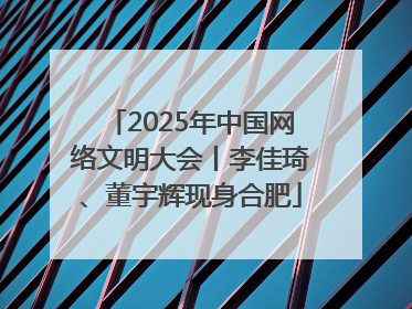 2025年中国网络文明大会丨李佳琦、董宇辉现身合肥