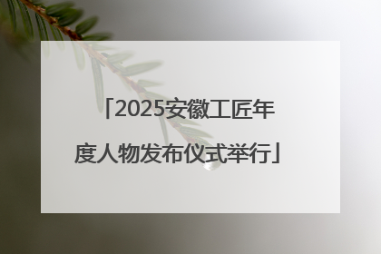 2025安徽工匠年度人物发布仪式举行