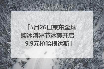 5月26日京东全球购冰淇淋节冰爽开启 9.9元抢哈根达斯
