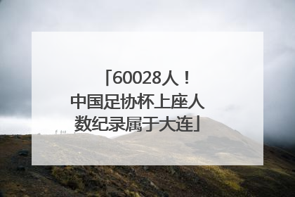 60028人！中国足协杯上座人数纪录属于大连