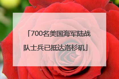 700名美国海军陆战队士兵已抵达洛杉矶